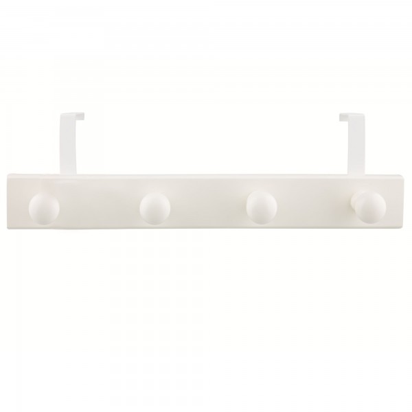 Percha madera blanca 4 pomos puerta