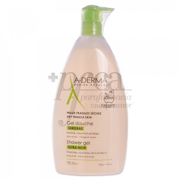 A-DERMA GEL DE DUCHA SOBREGRASO 750 ML